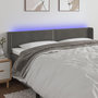 Voir la diapositive 1 : VIDAXL Tete de lit a LED Gris fonce 203x16x78/88 cm Velours