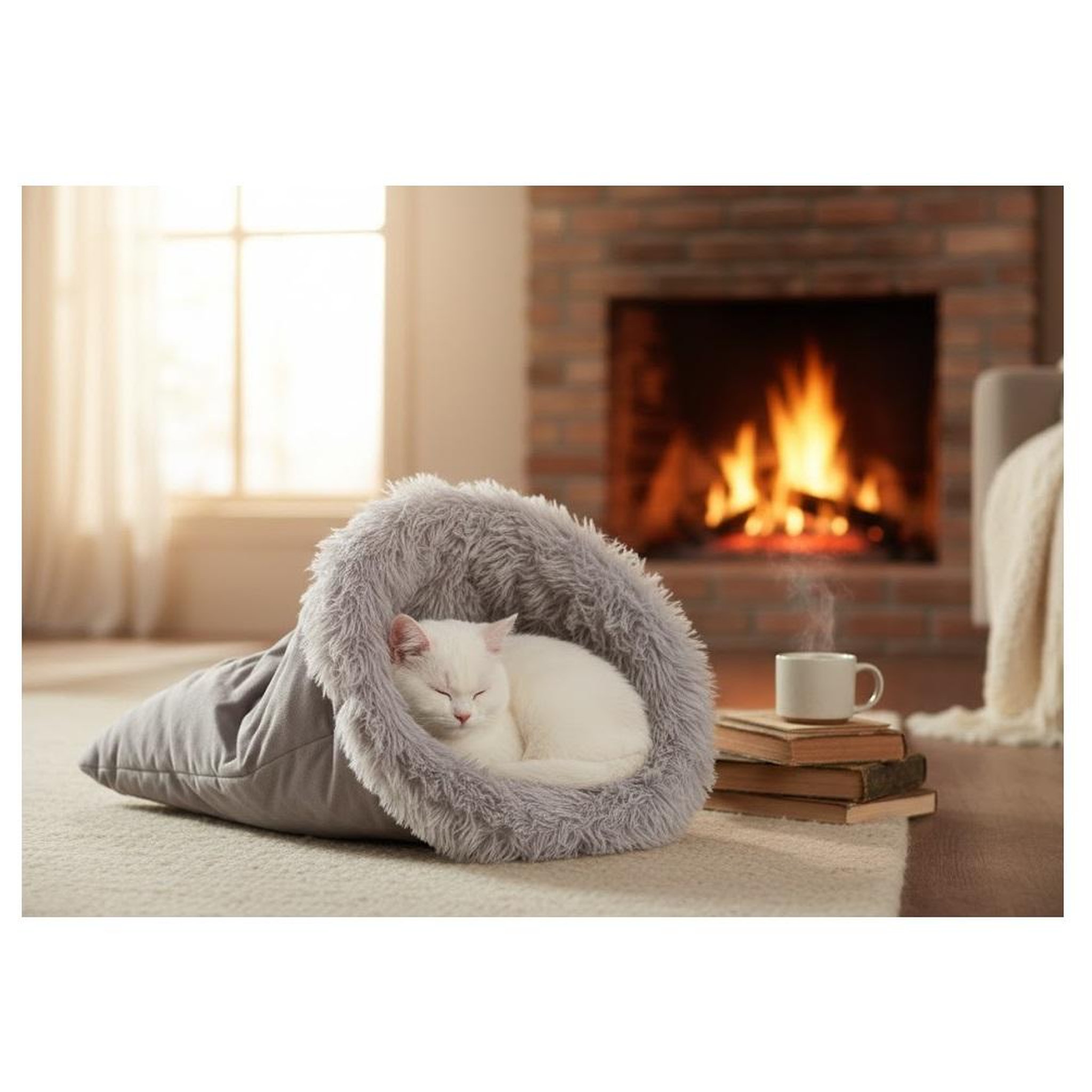 Voir la diapositive 2 : Eden Sac de couchage tout doux pour chat ayco