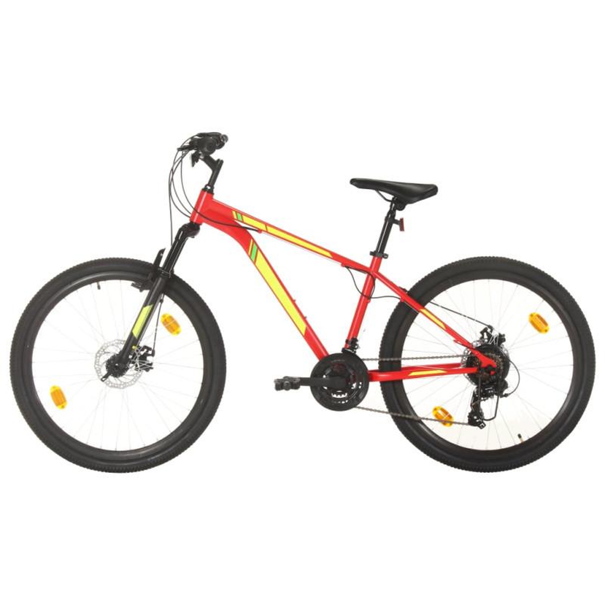 Voir la diapositive 1 : VIDAXL Vélo de montagne 21 vitesses Roues de 27,5 pouces 38 cm Rouge