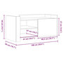 Voir la diapositive 6 : VIDAXL Table basse chene fume 100x50x50 cm bois d'ingenierie