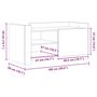 Voir la diapositive 6 : VIDAXL Table basse chene fume 100x50x50 cm bois d'ingenierie