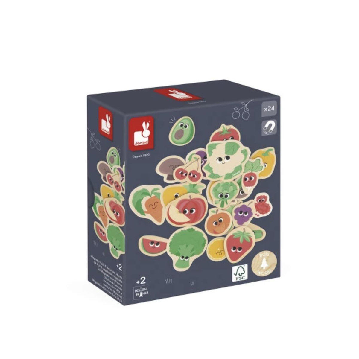Juratoys-Janod Magnets fruits et legumes X 24 -