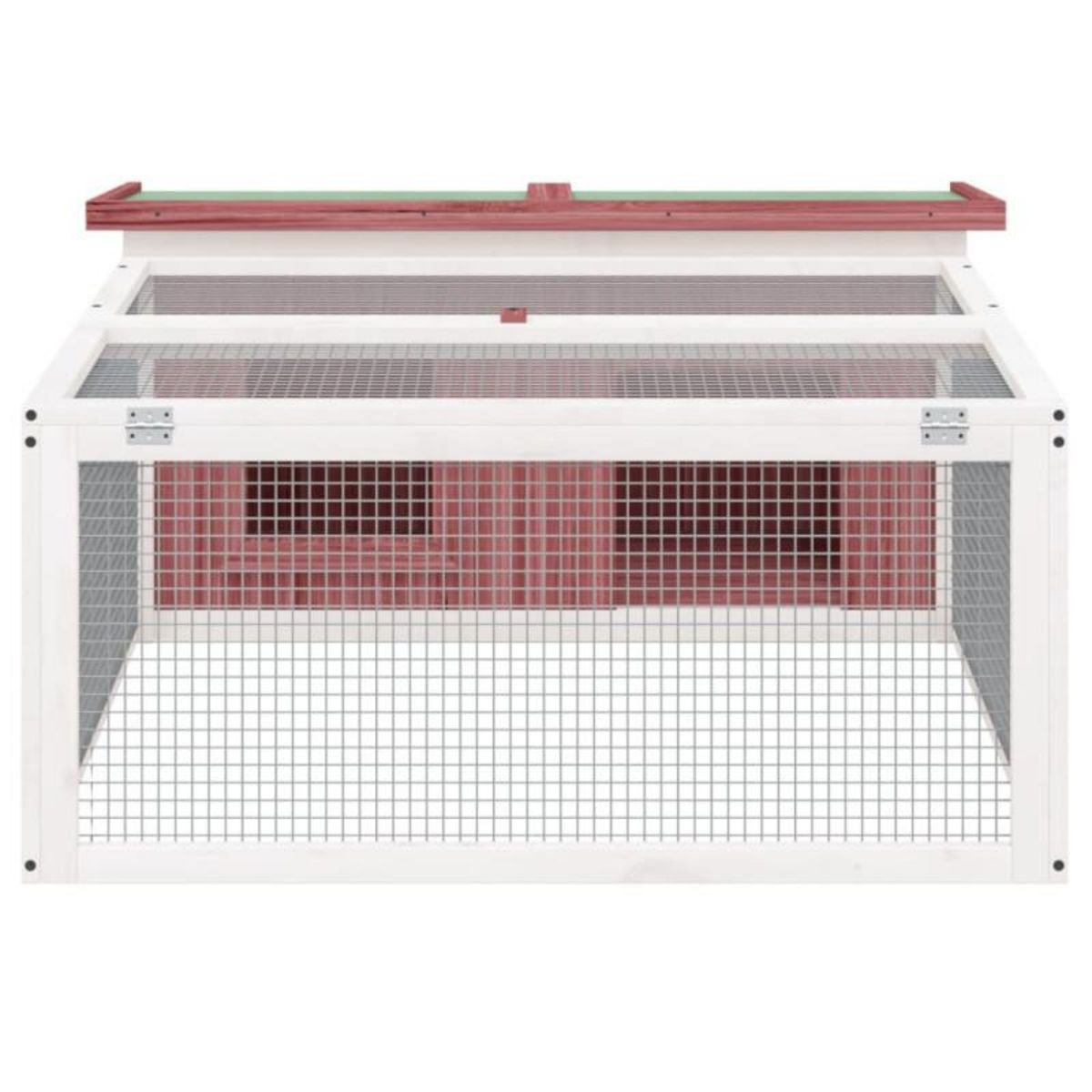 VIDAXL Clapier moka 117,5x97x47,5 cm bois de pin massif