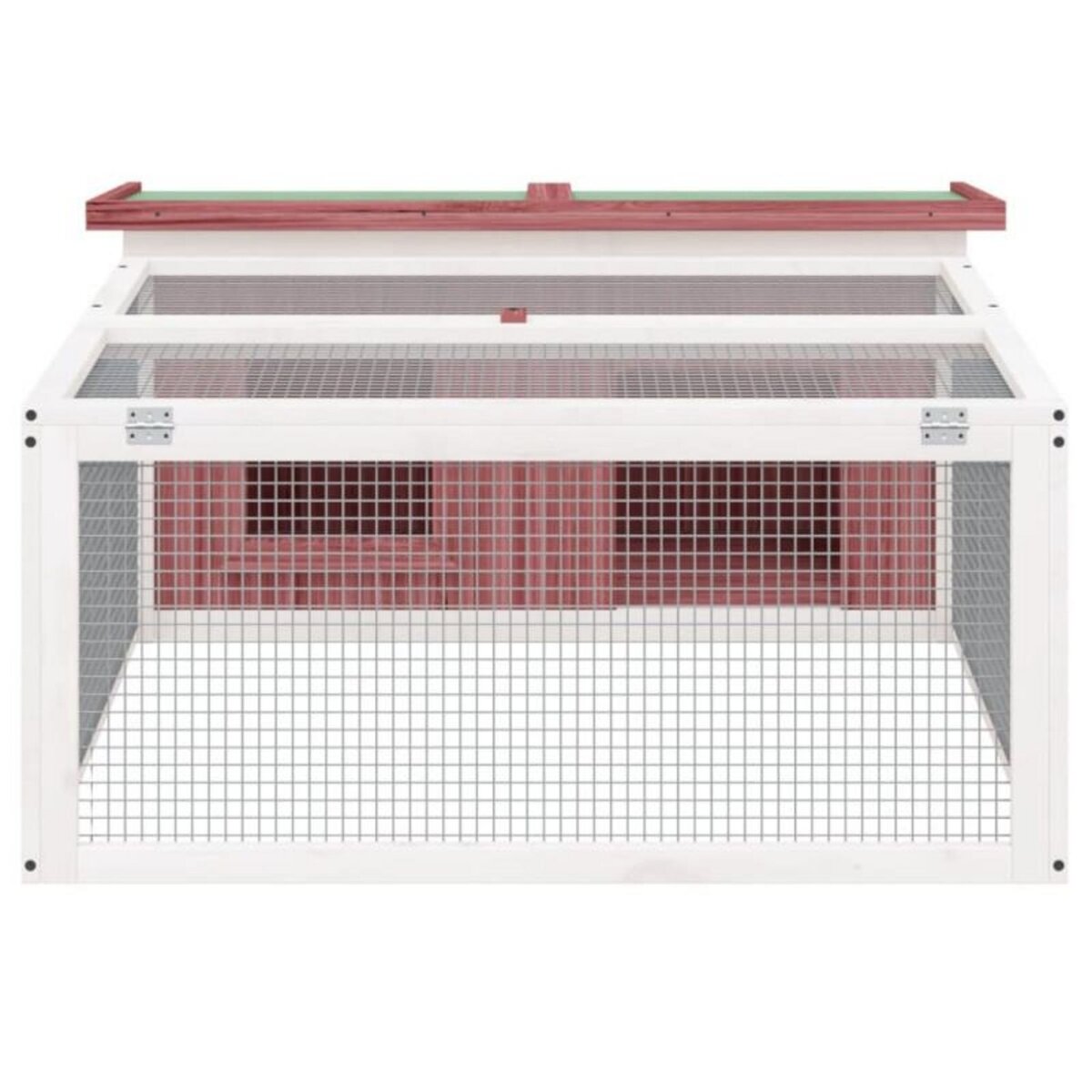 VIDAXL Clapier moka 117,5x97x47,5 cm bois de pin massif