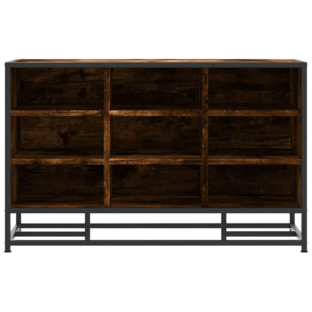 VIDAXL Banc a chaussures chene fume bois d'ingenierie et metal