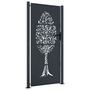 Voir la diapositive 2 : VIDAXL Portail de jardin anthracite 105x205cm acier conception d'arbre