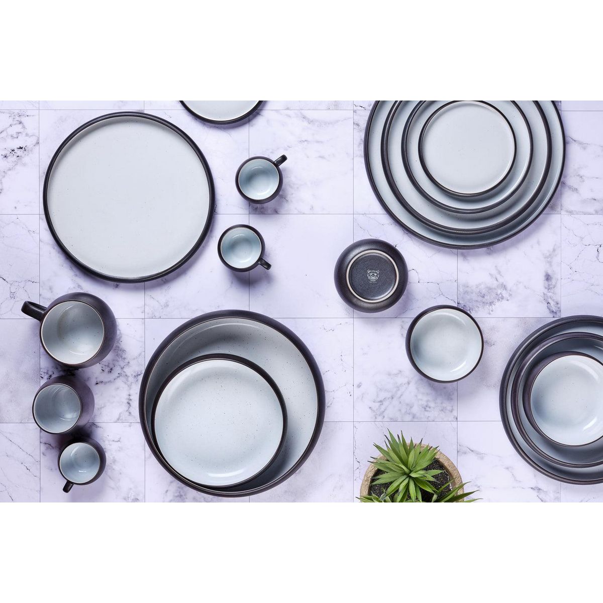 BJORN Assiette GOURMET Ø28cm - 4 pièces - Onyx