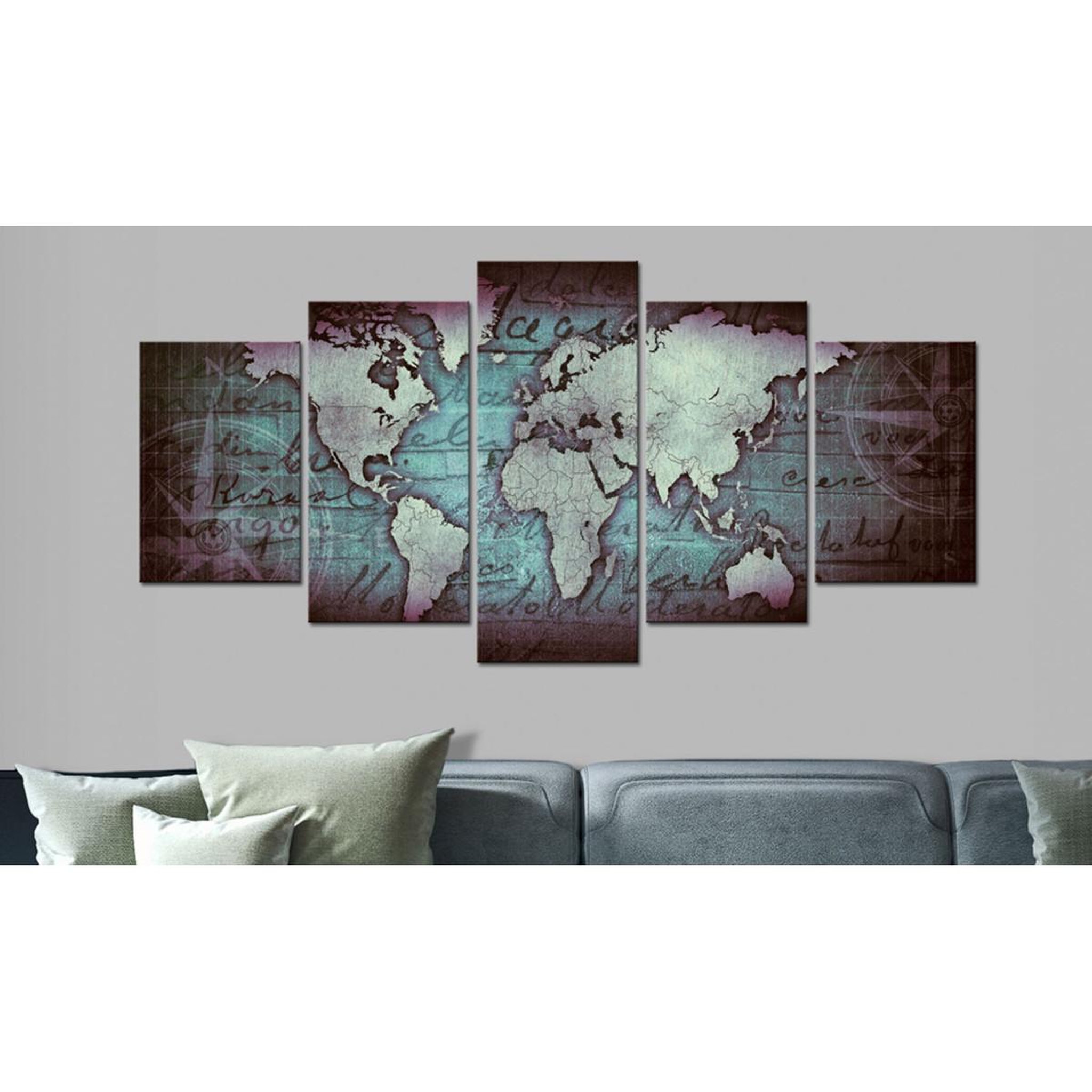 Voir la diapositive 2 : Paris Prix Tableau imprimé  sapphire map