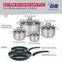 Voir la diapositive 2 : ELO Ensemble de 2 Poêles de cuisson 20 et 28 cm et 4 faitouts 12, 14, 16 et 24 cm Elo Prima Brillant