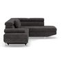 Voir la diapositive 5 : BEST MOBILIER Margaux - canapé d'angle droit 5 places convertible avec coffre et têtières réglables en velours texturé