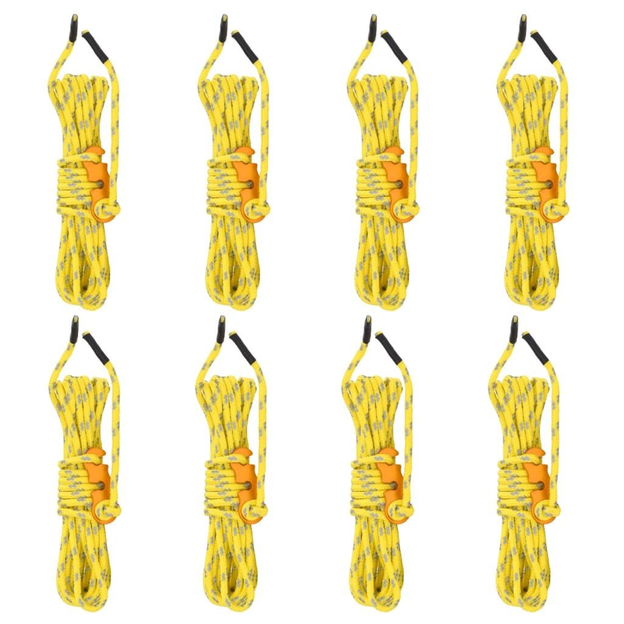 VIDAXL Cordes de haubanage avec cles reflechissantes 8 pcs 4 m 4 mm