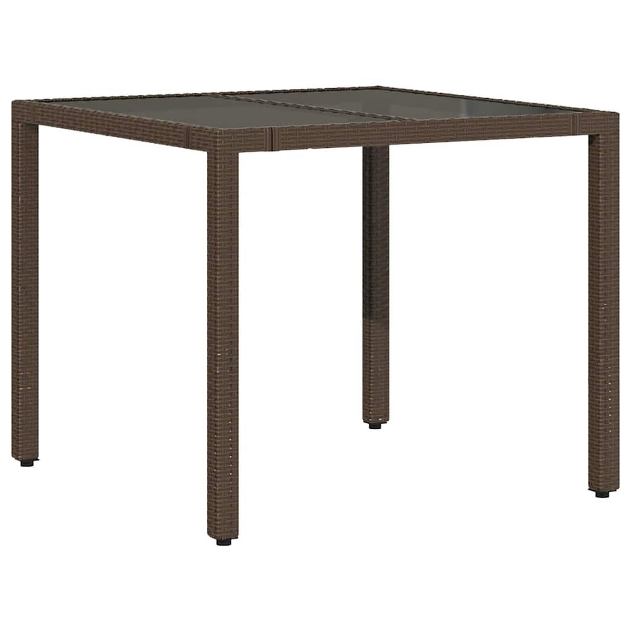 Voir la diapositive 4 : VIDAXL Ensemble de bistro de jardin 5 pcs coussins marron poly rotin