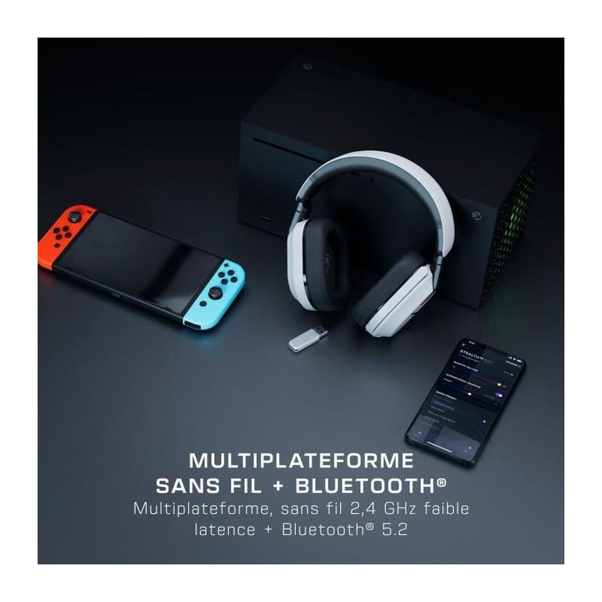 Voir la diapositive 5 : Turtle Beach Casque de gaming multi-plateforme sans fil - TURTLE BEACH - Stealth™ 600 XB (Gen 3) - Blanc