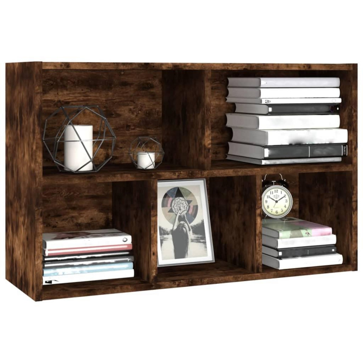 VIDAXL Bibliotheque/Buffet chene fume 50x25x80 cm bois d'ingenierie