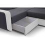 Voir la diapositive 5 : LISA DESIGN Dustin - canapé d'angle réversible panoramique en u - 7 places - convertible avec coffres - têtières réglables
