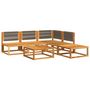 Voir la diapositive 3 : VIDAXL Salon de jardin avec coussins 6 pcs bois d'acacia solide