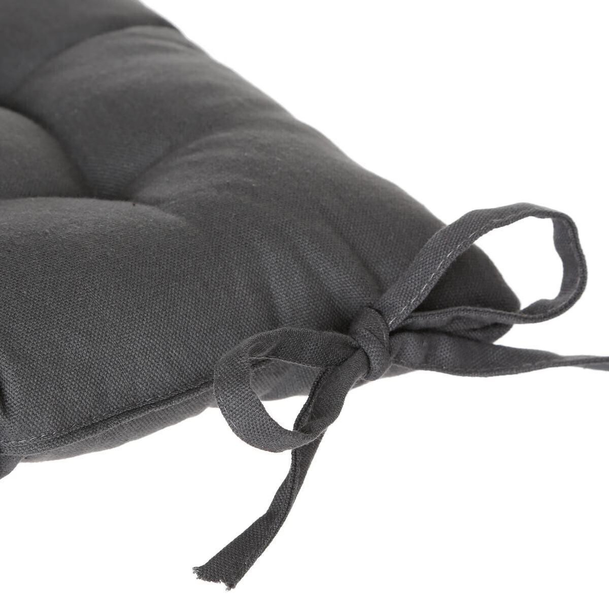 Voir la diapositive 3 : ATMOSPHERA Galette de Chaise  Loria  38x38cm Gris Foncé