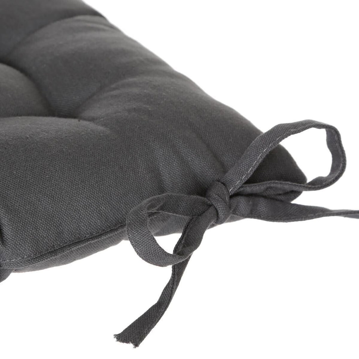 ATMOSPHERA Galette de Chaise  Loria  38x38cm Gris Foncé