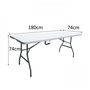 Voir la diapositive 4 : MARKET24 Table de réception traiteur pliante - 8 personnes - 180x74xH73,5 cm - Structure en acier et plateau en polyéthylene PEHD - Bla