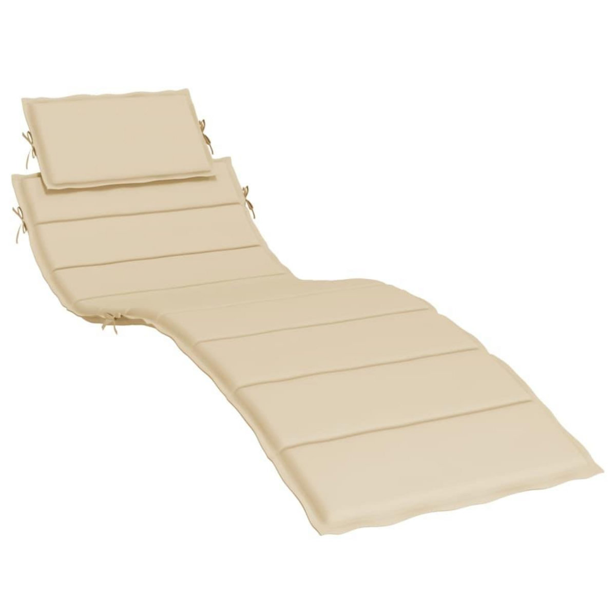 VIDAXL Coussin de chaise longue beige 186x58x3 cm tissu oxford