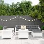 Voir la diapositive 3 : VIDAXL Salon de jardin 7 pcs blanc bois de pin massif
