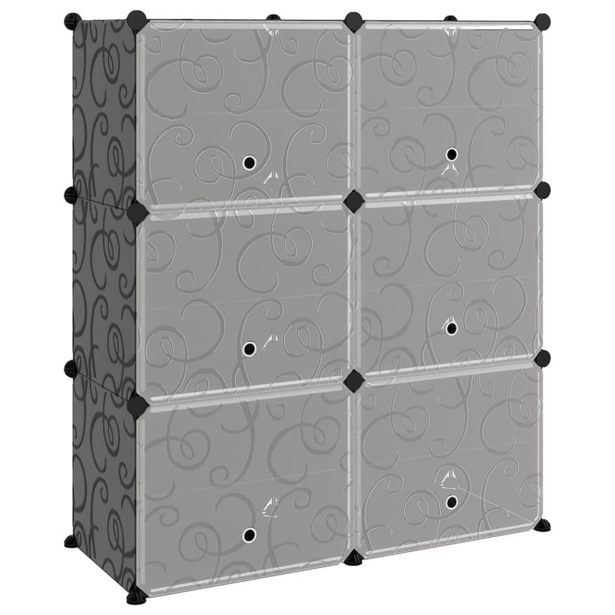 VIDAXL Etagere a chaussures Noir 84,5x31x93,5 cm PP