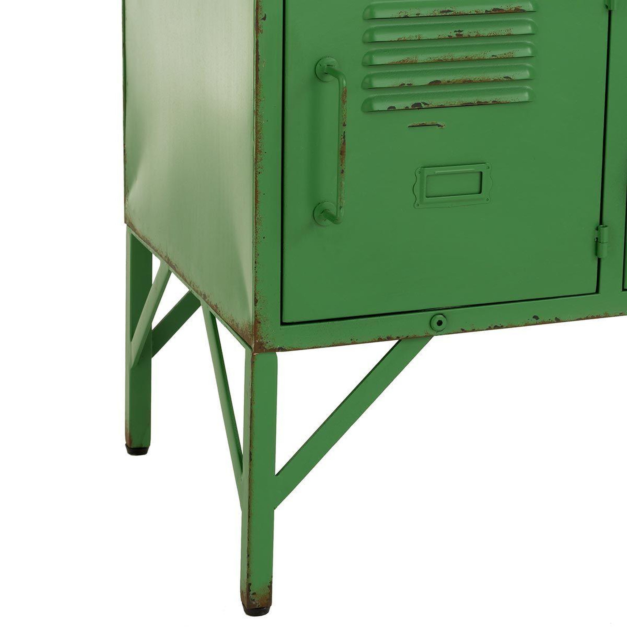 Voir la diapositive 6 : J-LINE Commode 9 portes en métal  pulgar  113cm vert