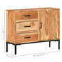 Voir la diapositive 6 : VIDAXL Buffet 88x30x73 cm Bois d'acacia massif
