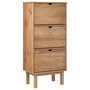 Voir la diapositive 2 : VIDAXL Armoire a chaussures OTTA avec 3 tiroirs Marron Bois massif pin