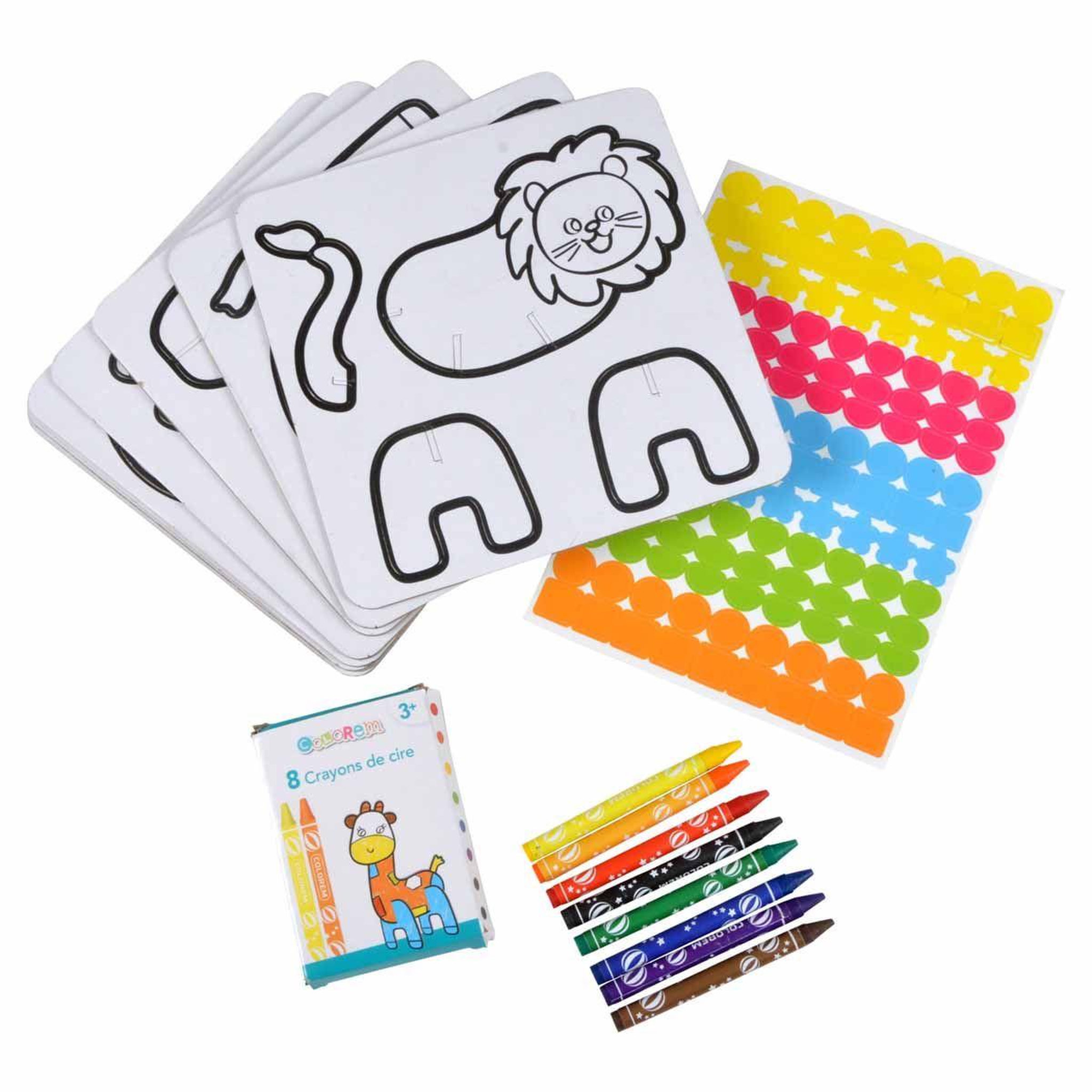 HOMEA Kit Complet 144 Pièces Enfant  Animaux  Multicolore