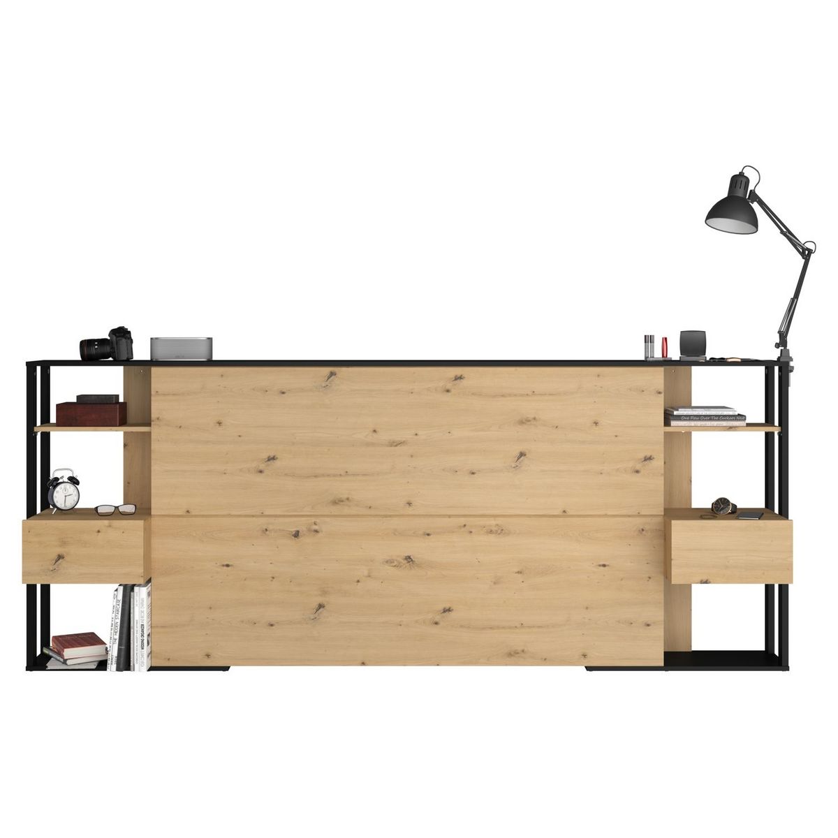 Tête de lit pour lit 140 ou 160 cm avec rangements PAM