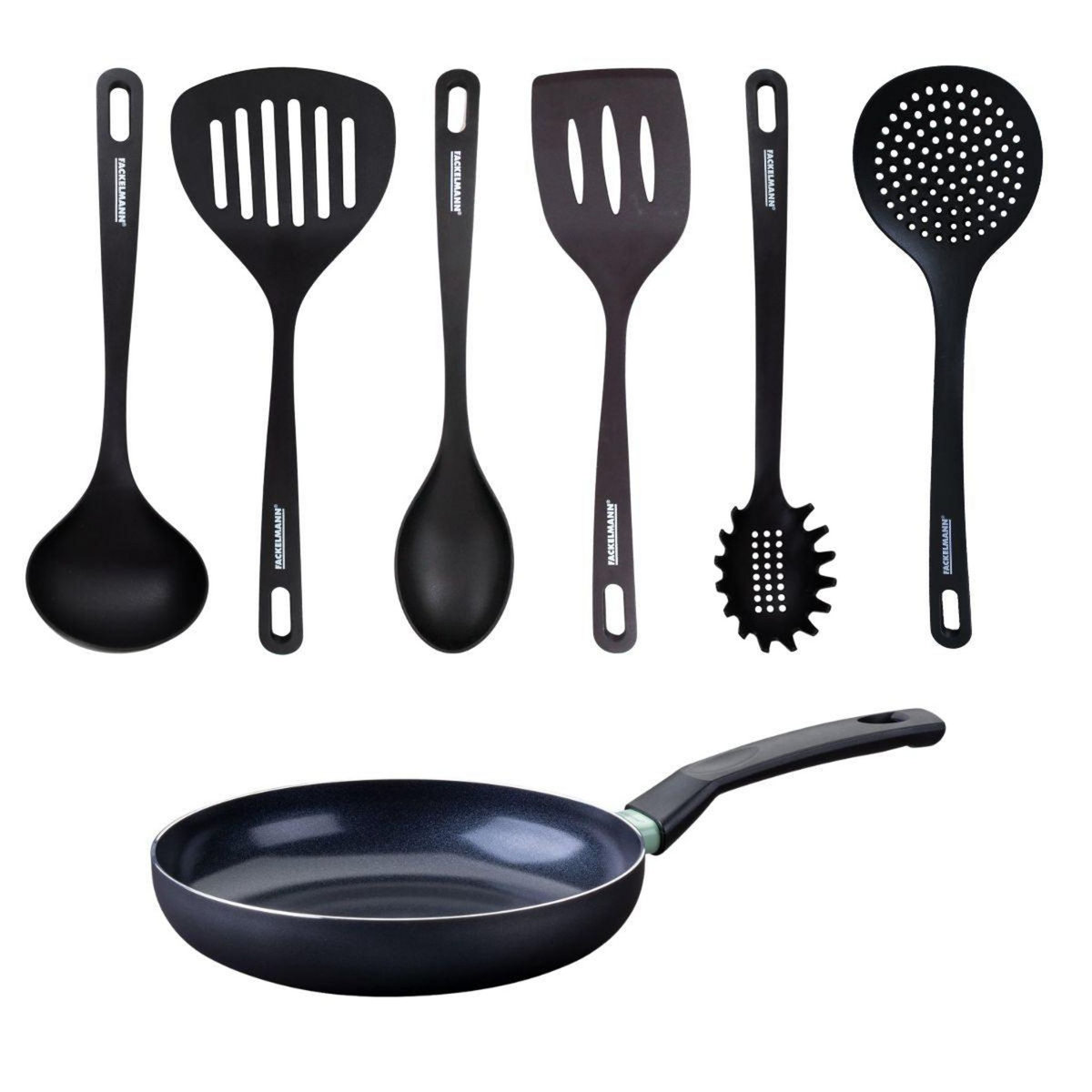 Fackelmann Set poêle antiadhésive céramique 24 cm et 6 ustensiles Fackelmann Brandao