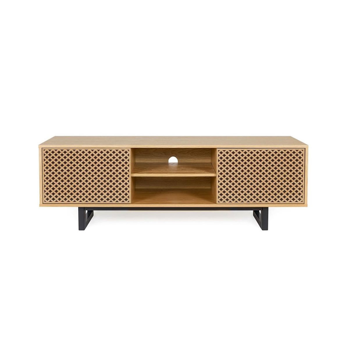 Paris Prix Meuble TV 2 Portes en Bois  Camden  150cm Naturel