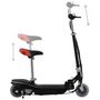 Voir la diapositive 3 : VIDAXL Trottinette pour enfants avec selle et LED 120 W noir