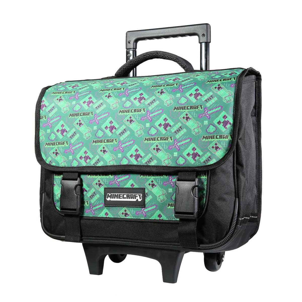 Bagtrotter BAGTROTTER  Cartable à roulettes 38 cm Minecraft Vert
