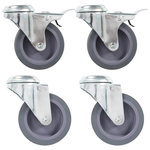 VIDAXL 4 pcs Roulettes pivotantes a trou de boulon 75 mm