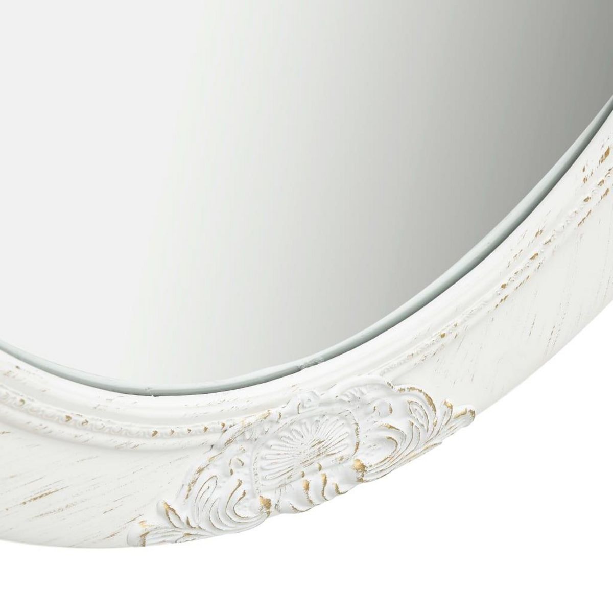 VIDAXL Miroir mural style baroque 50x70 cm Blanc