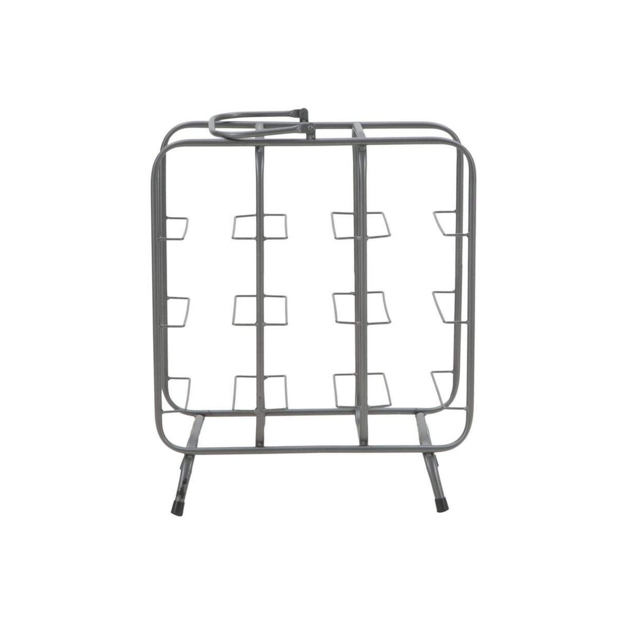 Voir la diapositive 3 : Paris Prix Porte-bouteilles 9 emplacements  industrial  47cm gris