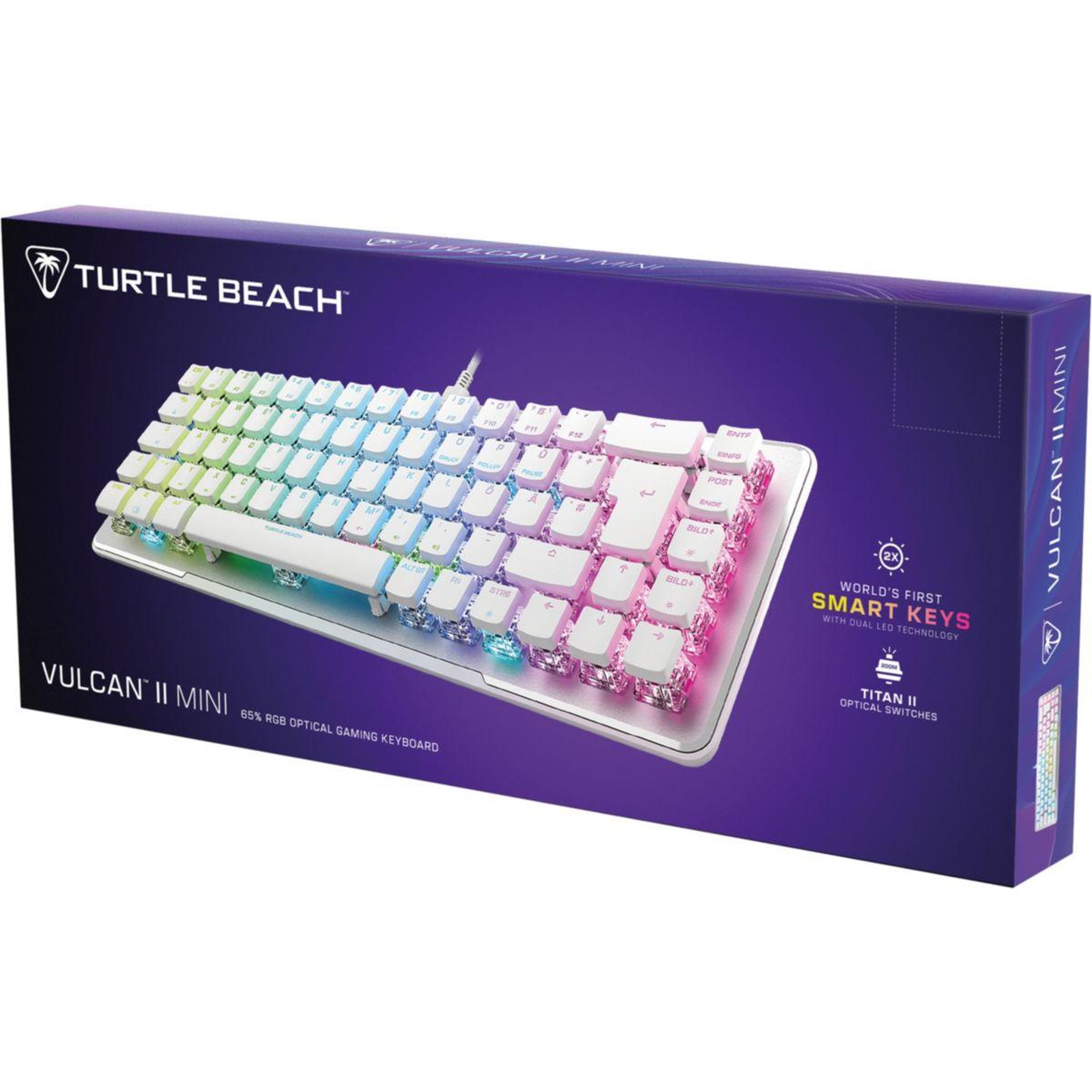 Voir la diapositive 5 : Turtle Beach Clavier gamer vulcan ii mini blanc linear fr