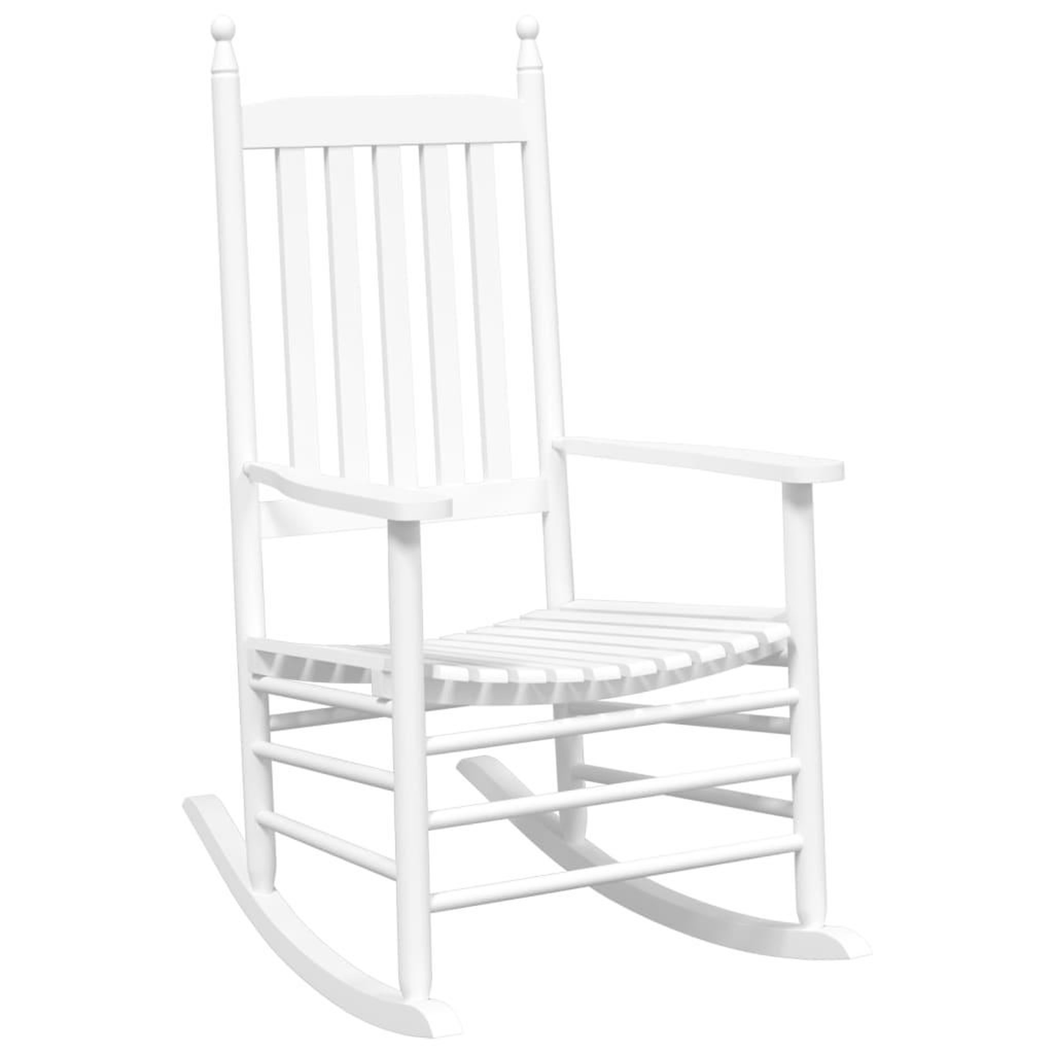 Voir la diapositive 3 : VIDAXL Chaises a bascule lot de 2 table pliable blanc massif peuplier