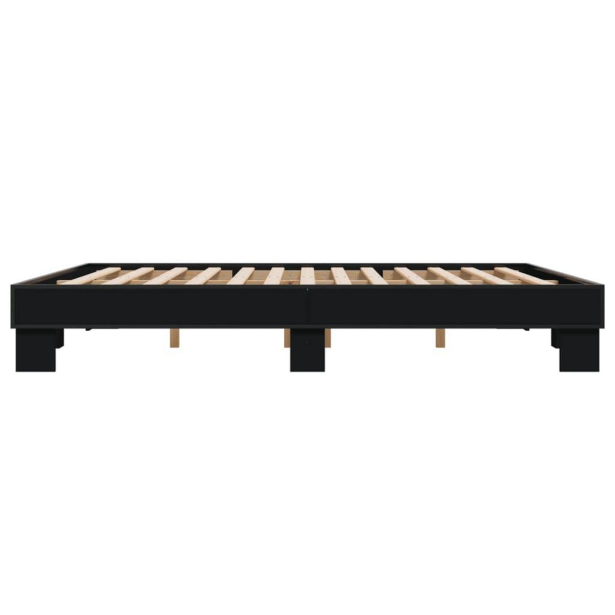 VIDAXL Cadre de lit sans matelas noir 200x200 cm
