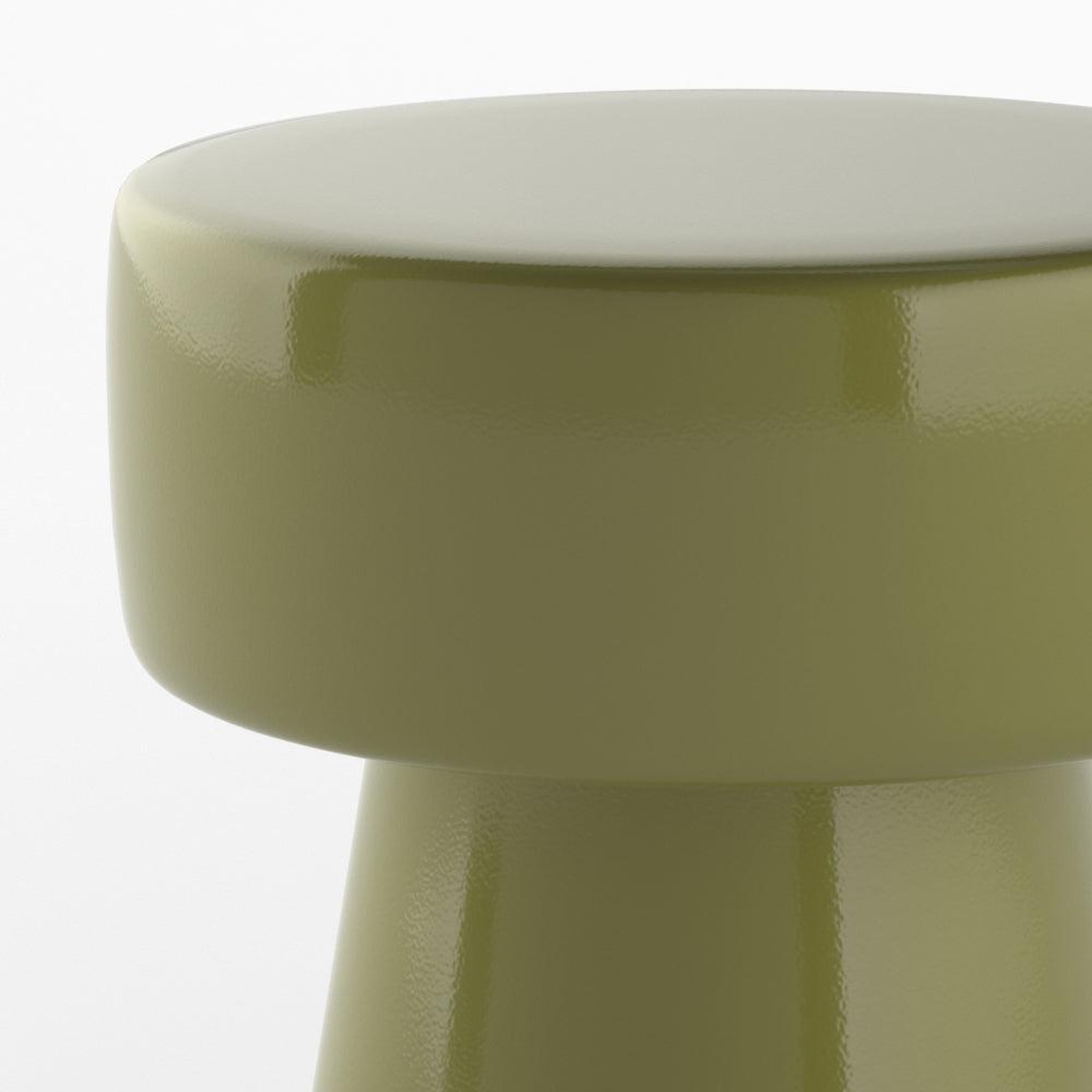 Voir la diapositive 5 : MAISON PAVANE Table d'appoint ronde en métal vert kaki D30 cm-Athéna