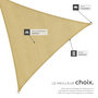 Voir la diapositive 5 : tectake Voile d'ombrage triangulaire triangulaire avec une protection UV 50+ beige 3 x 3 x 3 m