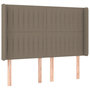 Voir la diapositive 3 : VIDAXL Tete de lit a LED Taupe 147x16x118/128 cm Tissu