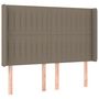 Voir la diapositive 3 : VIDAXL Tete de lit a LED Taupe 147x16x118/128 cm Tissu