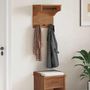 Voir la diapositive 3 : VIDAXL Porte-manteau mural SANDNES 43x30x42 cm bois massif pin