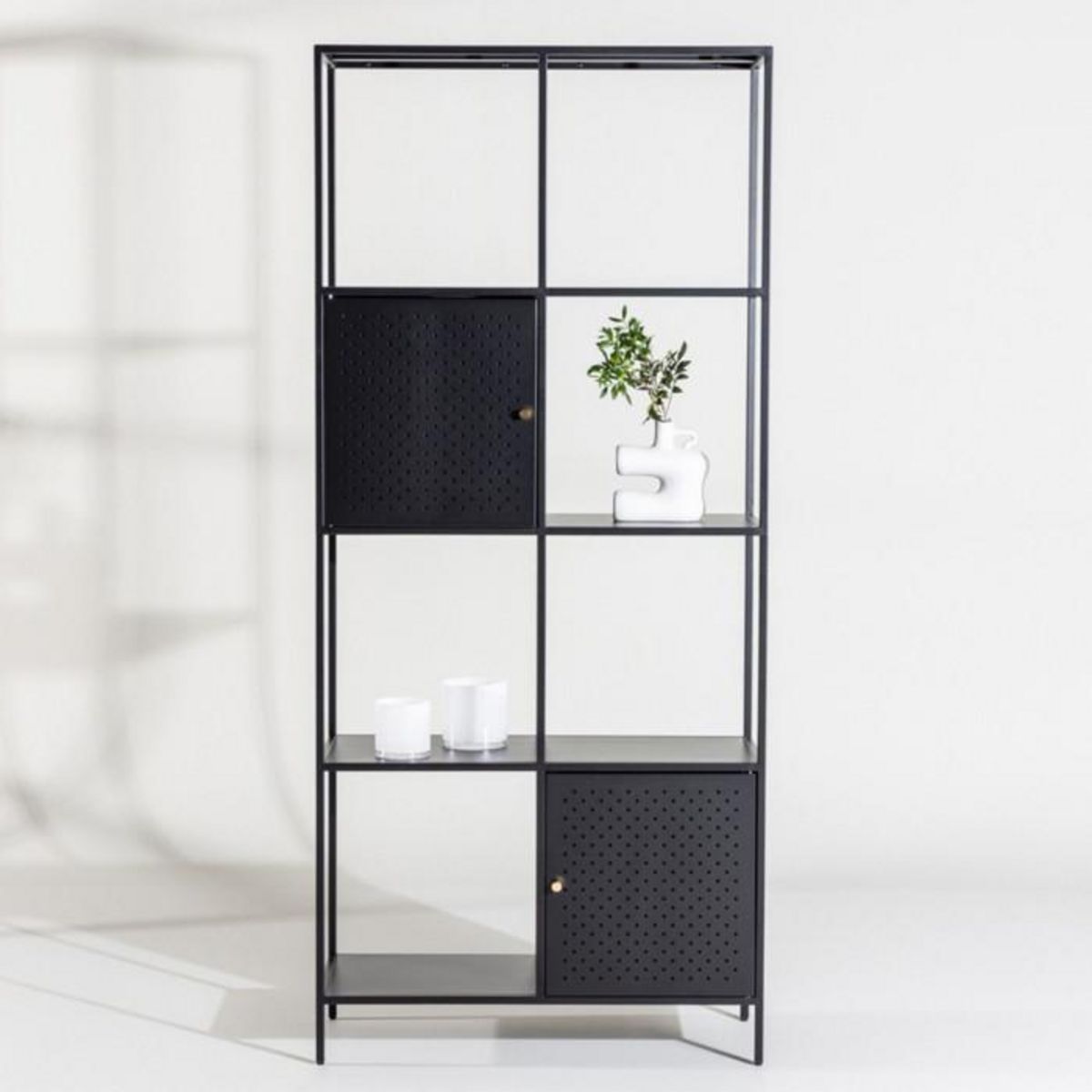 Paris Prix Étagère 4 Niveaux en Métal  Porto Seguro  180cm Noir