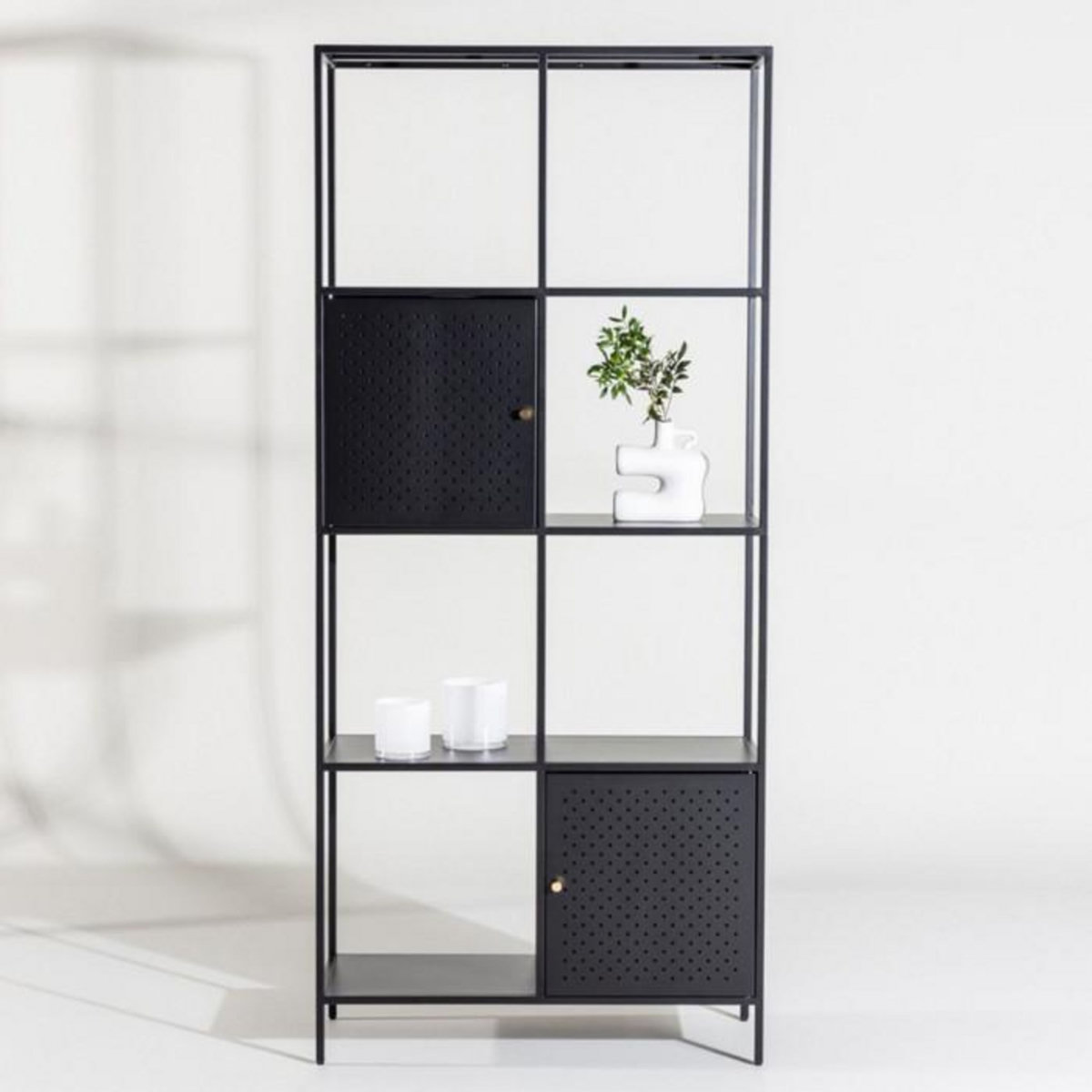 Paris Prix Étagère 4 Niveaux en Métal  Porto Seguro  180cm Noir