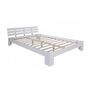 Voir la diapositive 3 : HomeStyle4U Lit double en bois massif 180x200cm blanc pin lit futon a lattes cadre de lit