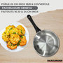 Voir la diapositive 2 : Fackelmann Set de 1 poêle 20 cm inox, couvercle verre, 3 faitouts inox 16, 20 et 24 cm et 6 ustensiles inox Fackelmann Geneva